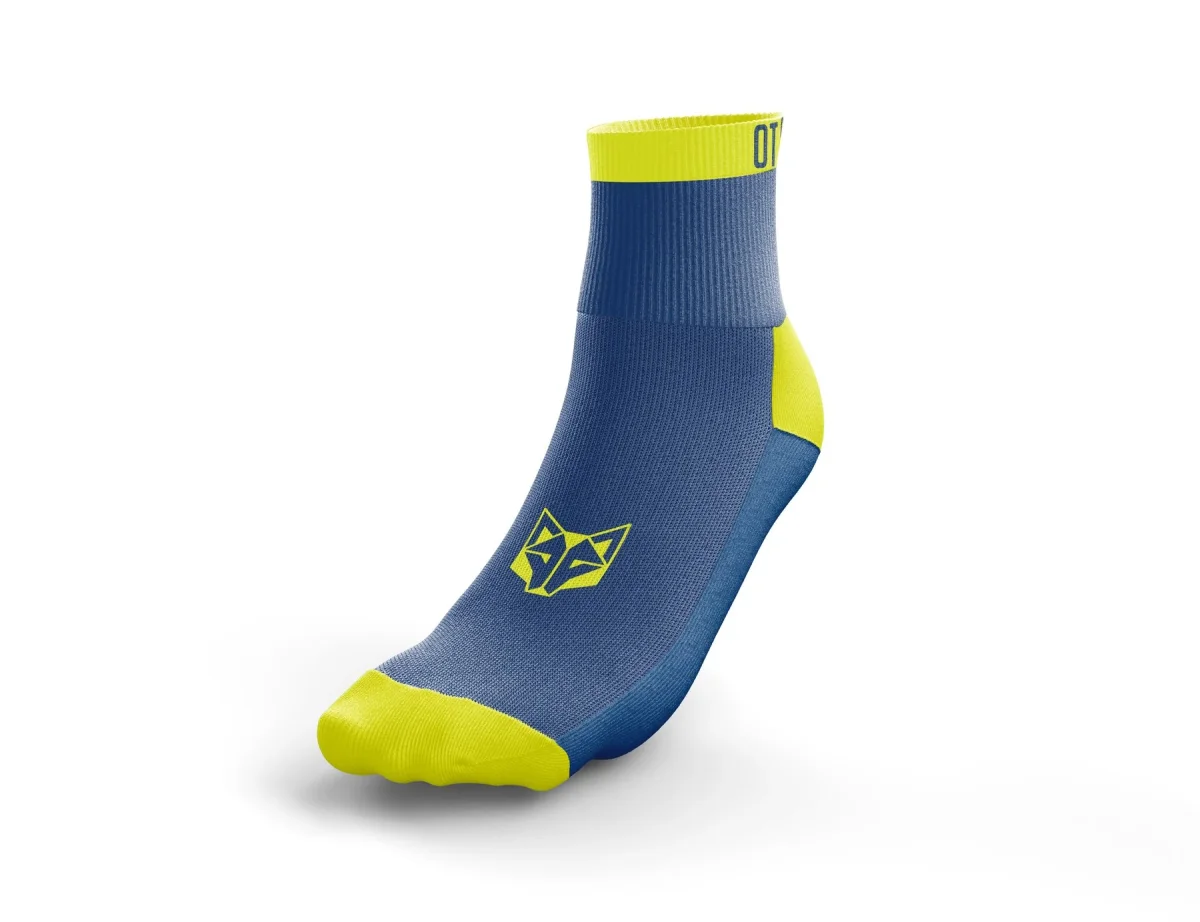 OTSO Multisport Socks Low Cut - Electric Blue & Yellow - Image 2