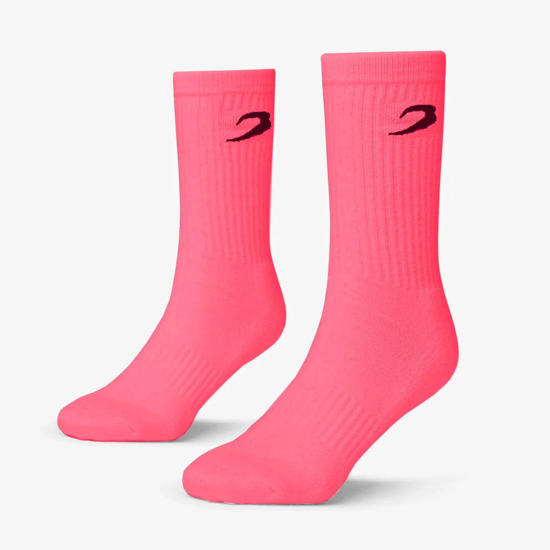 Meias Boxraw Crew (3 pares) Rosa