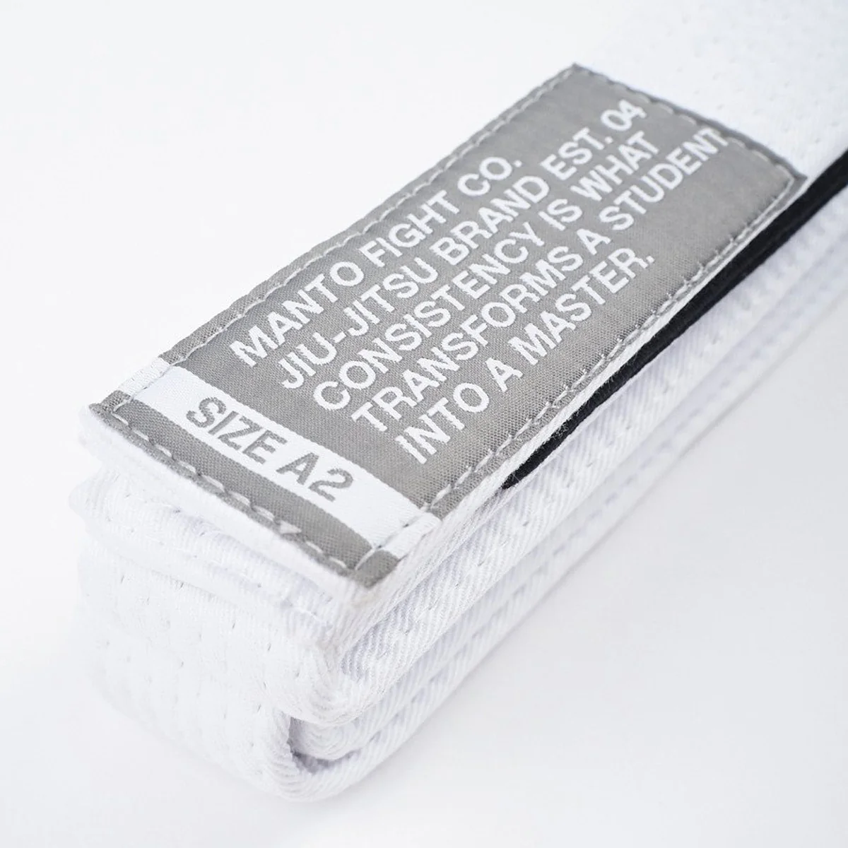 Cinturão BJJ Manto Motto Branco - Image 3