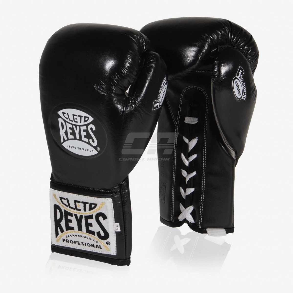 Luvas de Boxe Cleto Reyes Safetec CB4 Preto-prata com atacadores - Image 2