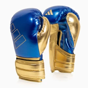 Luvas de Boxe Adidas Hybrid 500 Pró com Velcro Azul-ouro