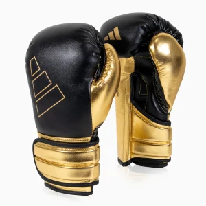 Luvas de Boxe Adidas Hybrid 500 Pro com Velcro Preto-ouro