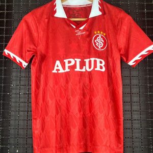 Camisa Internacional 1996 retrô licenciada vermelha infantil