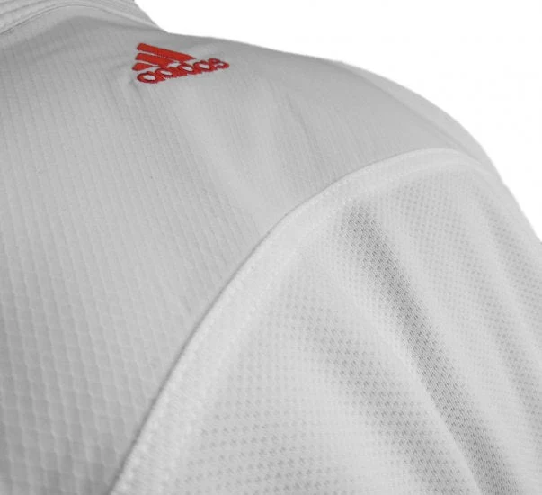 Fato karate Adidas Kumite Adilight Primegreen WKF Listras Vermelhas - Image 6