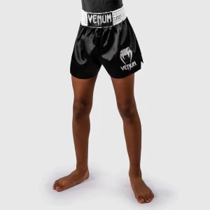 Calções Criança kick-tailandeses Venum Classic Preto-branco