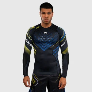 Rashguard Venum Tekken 8 King mangas compridas Preto-amarelo