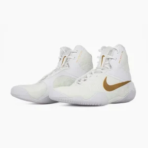 Sapatos de Luta-Wrestling Nike Tawa Branco-ouro