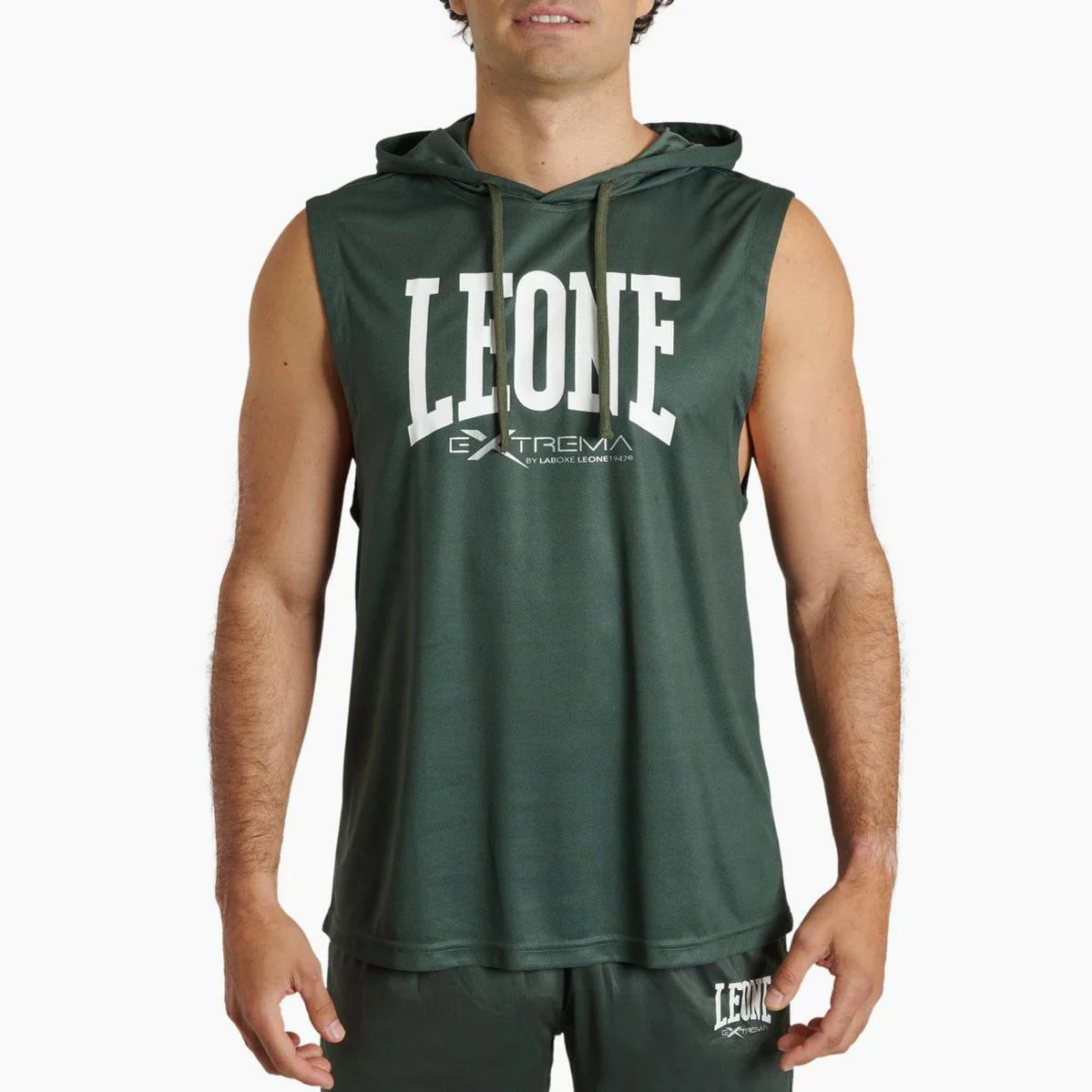 Colete com capuz Leone Logo ABX120 Verde