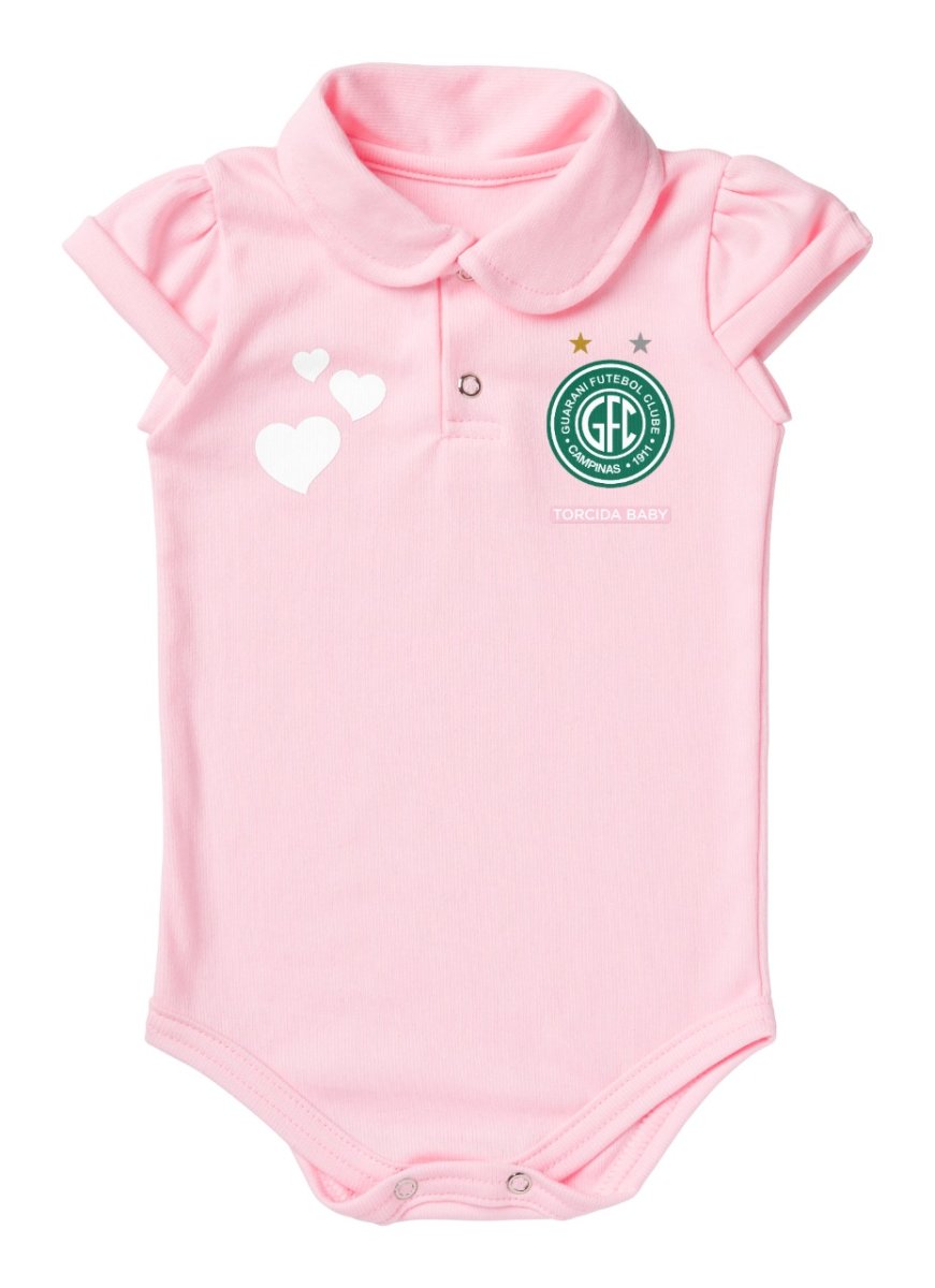 Body Polo Rosa Guarani Torcida Baby