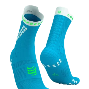 Compressport Pro Racing Socks V4.0 Trail - Norse Blue / Neon Green
